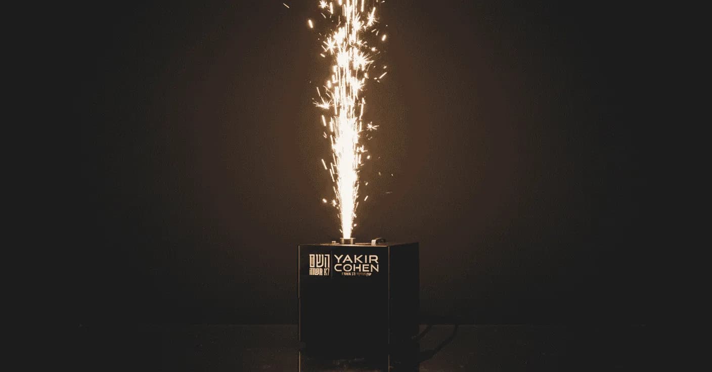 cold spark machine close up